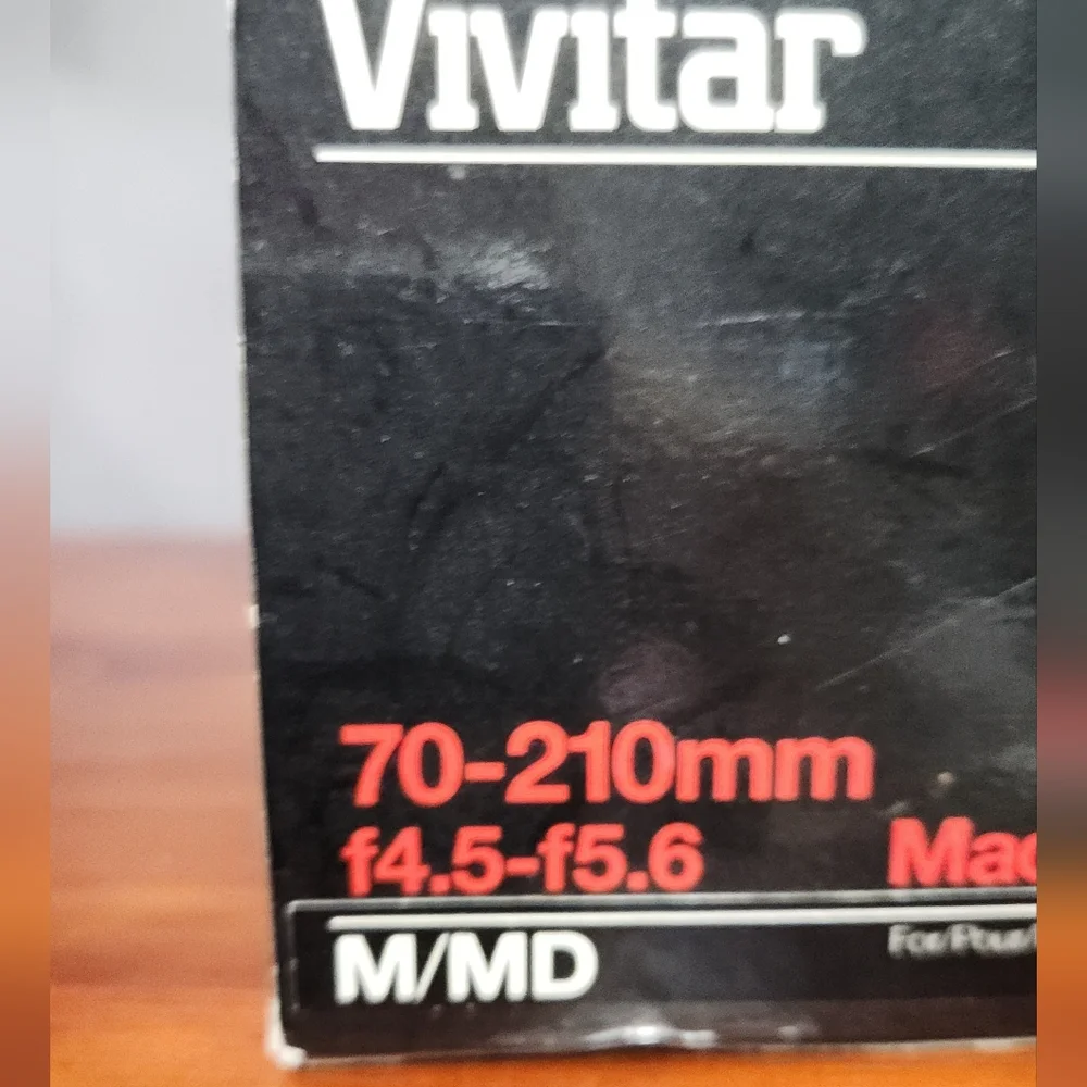 Vivitar 70-210mm f4.5-f5.6. M/MD Macro 1.4x